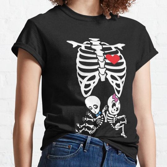 Discover Pregnancy Baby Skeleton Twins Set 2 Skeleton Essential T-shirts