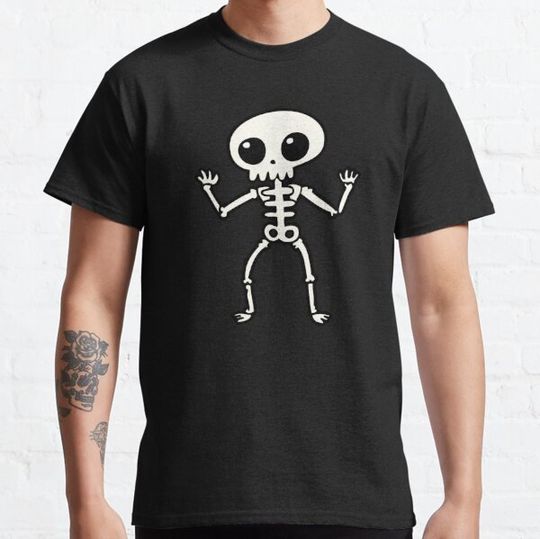 Discover Halloween Creepy Skeleton Shirt, Halloween horror skeleton shirt T-shirts