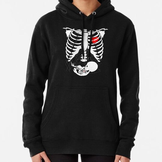 Discover Pregnancy baby skeleton halloween Hoodies