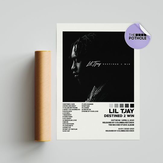 Discover Lil TJay Posters / Destined 2 Win Poster, Tracklist Poster, Album Cover Poster