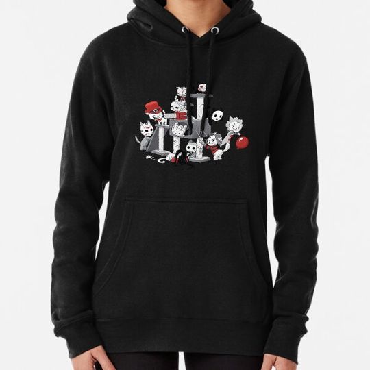Discover Horror Movies Cat Funny Halloween Essential Hoodies