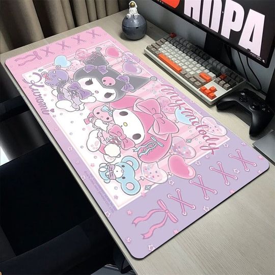 Discover My Melody and Kuromi Mouse Pad Kawaii Gaming Desk Mat