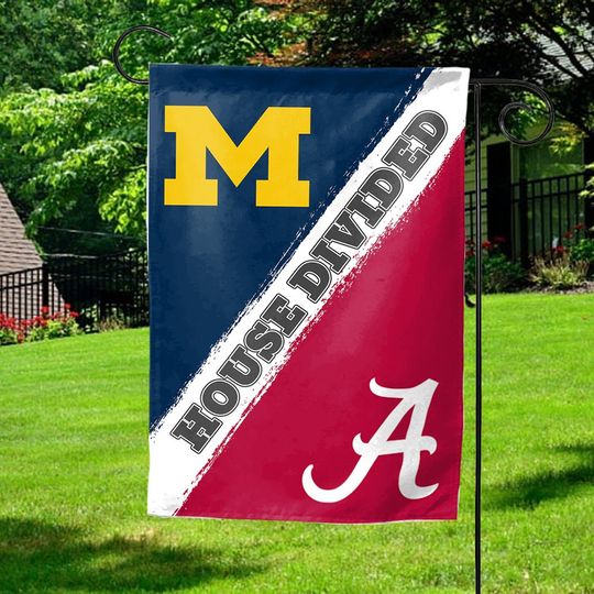 Discover Custom House Divided Football Flag