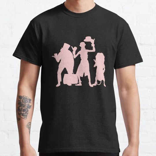 Discover Bands Hitchhiking Ghosts Silhouette Millennial Pink  Fan T-shirts