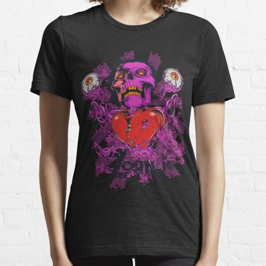 Discover Zombie Skull with Ripped Heart T-shirts