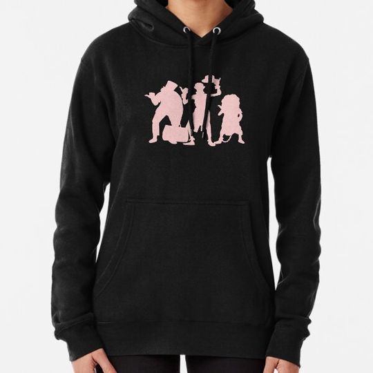 Discover Bands Hitchhiking Ghosts Silhouette Millennial Pink  Fan Hoodies