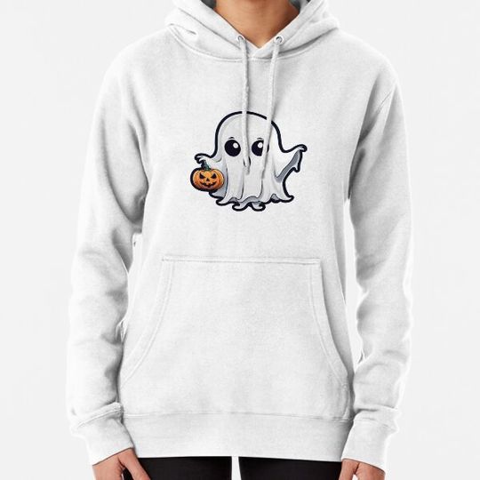 Discover Cute Pumpkin Ghost Hoodies
