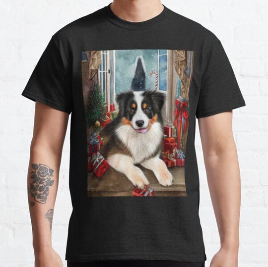 Discover Australian Shepherd Dog Christmas Celebration 1 T-shirts
