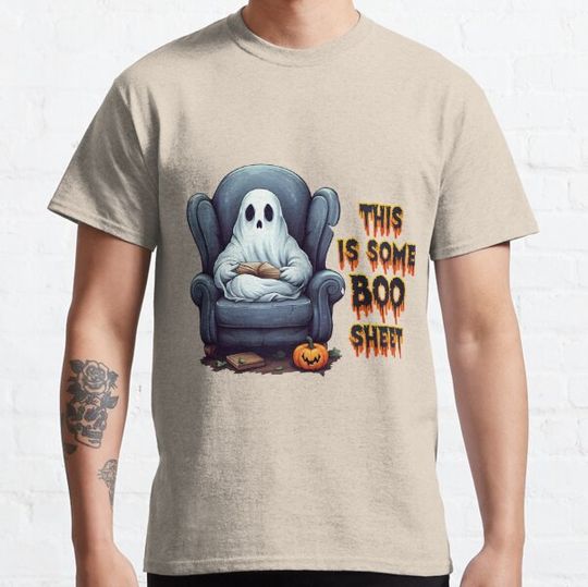 Discover This is some boo sheet halloween ghost sitting on chair T-shirts