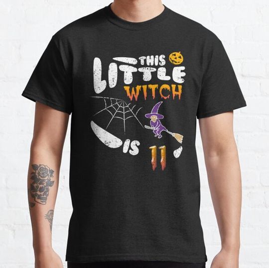 Discover Birthday Witch 11th Birthday Halloween Witch Shirt T-shirts