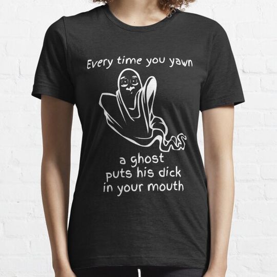 Discover Adult Novelty Yawning Ghost T-Shirt T-shirts