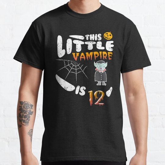Discover Vampire Tshirt 12th Halloween Birthday Girl Boy Kids T-shirts