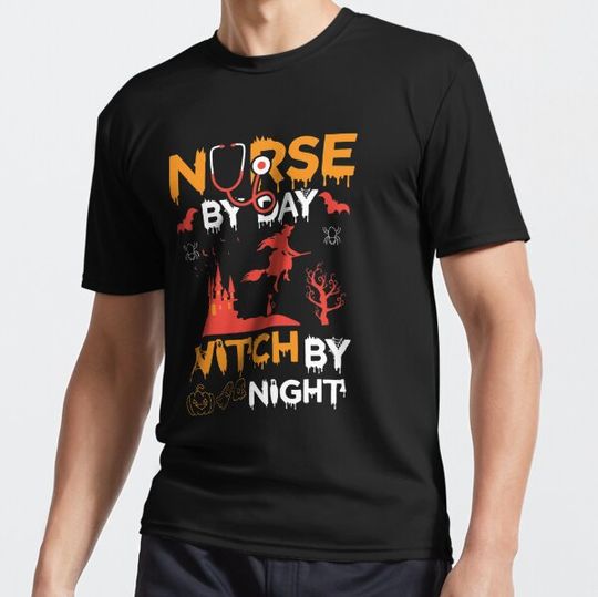 Discover Nurse By Day Witch By Night Funny Nurse Halloween T-shirts