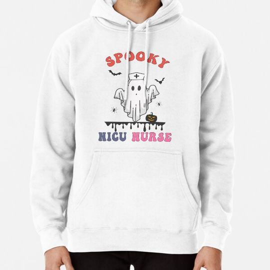 Discover Spooky Nicu Nurse Halloween Ghost RN Neonatal Nurse Hoodies