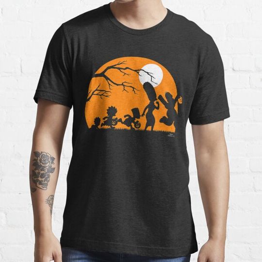 Discover The Simpsons: Treehouse of Horror Halloween Spooky Sunset Premium New T-shirts