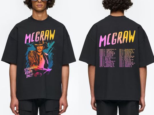 Discover Tim McGraw 2024 Tour Standing Room Only Shirt, Tim McGraw Country Music Fan Shirt