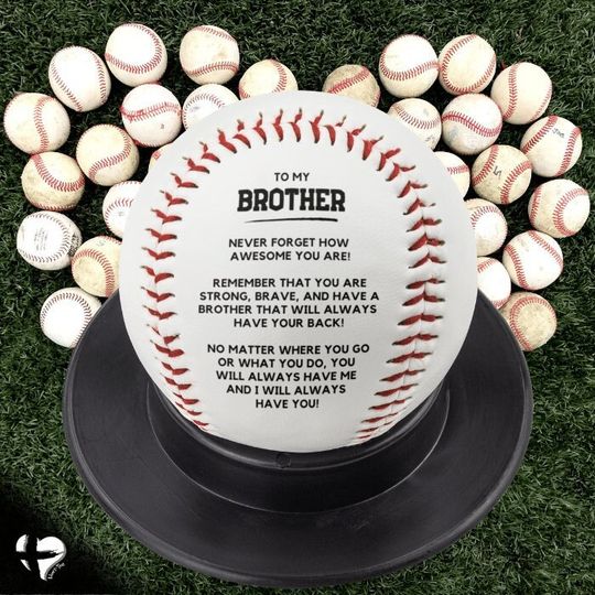 Discover Brother Gift From Brother Motivation Quote Printed Baseballs