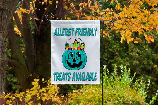 Discover Teal Pumpkin Garden Flag, Halloween Garden Flag