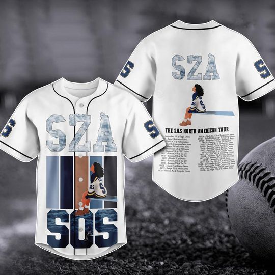 Discover Sza SOS North America Tour 2023 Baseball Jersey