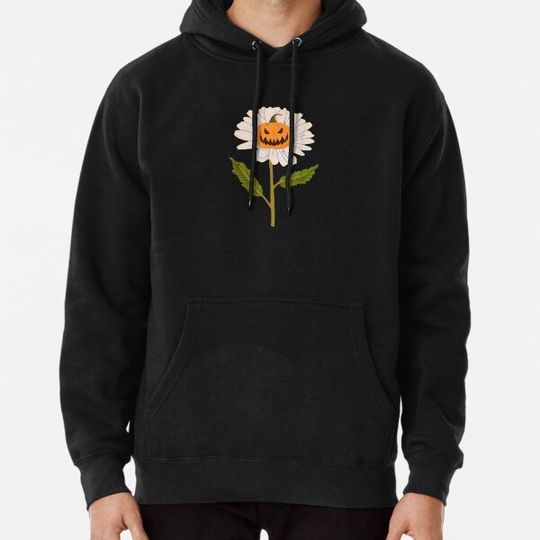 Discover Jack O lantern Halloween Pumpkin Daisy Flower Hoodies