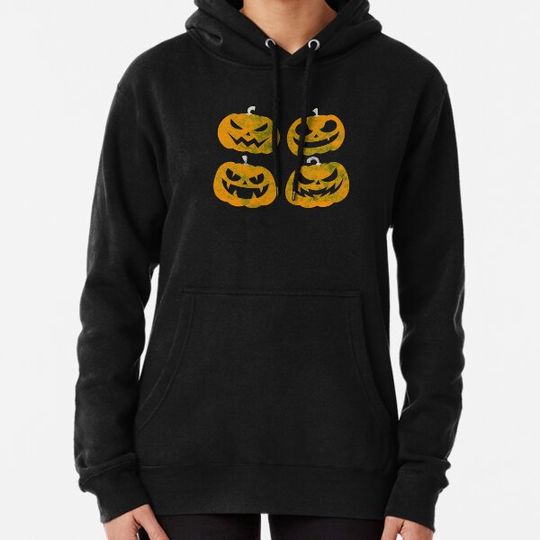 Discover Halloween Pumpkins Distressed Jack O Lanterns Hoodies