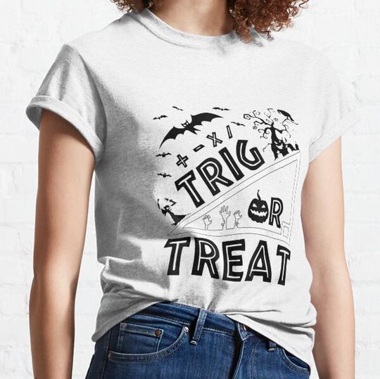 Discover Halloween Math Teacher Trig Or Treat Student School College T-shirts