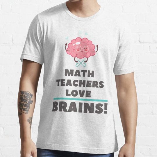 Discover Math Teachers Love Brains Halloween Design T-shirts