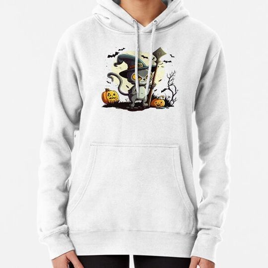 Discover Watch out! This Halloween, this cat's got some tricks up its sleeve Hoodies