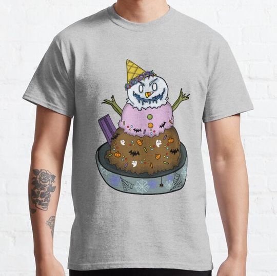 Discover SPOOKY ICE CREAM SNOWMAN MONSTER T-shirts
