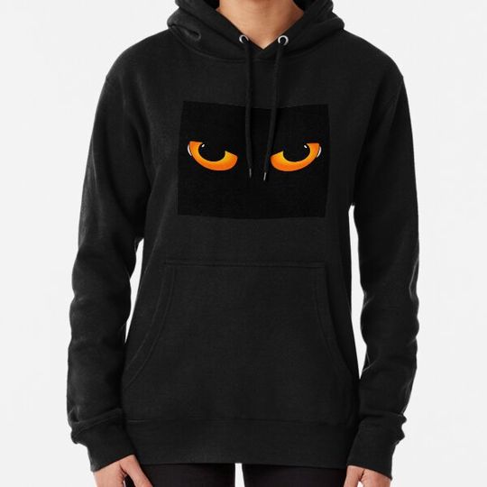 Discover Scary black cat eye Hoodies