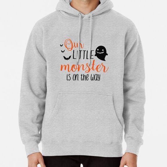 Discover Little Monster -Halloween Pregnancy Announcement Hoodies