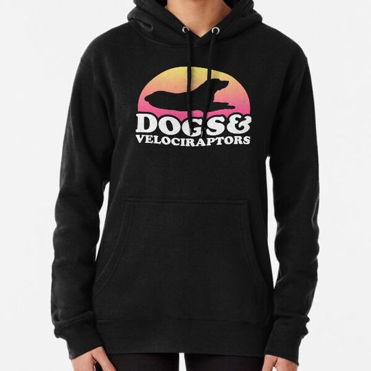 Discover Dogs and Velociraptors Men's or Women's Dog and Dinosaur Hoodies