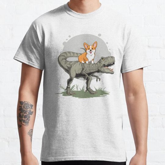 Discover Corgi on Dinosaur T-shirts