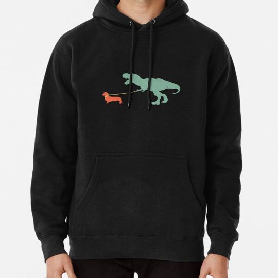 Discover Dinosaur, Cute Dachshund Dinosaur Funny Wiener Dog Hoodies