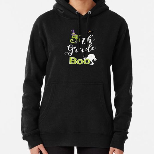 Discover 5th Grade   Halloween Cute Boo Ghost & Kitty Kid's Gift Hoodies