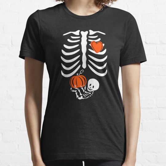 Discover Skeleton Baby Pregnant Xray Rib Cage Halloween Costume T-shirts