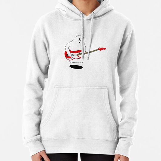 Discover Ghost rocker red bass guitar full colour Hoodies