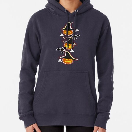 Discover Halloween Costume Vintage Floral Ghost Pumpkin Funny Graphic Hoodies