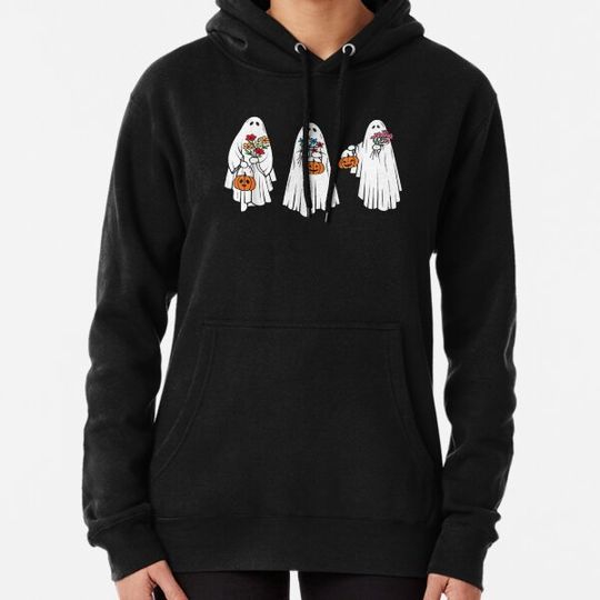 Discover halloween costume vintage floral ghost pumpkin funny graphic Hoodies