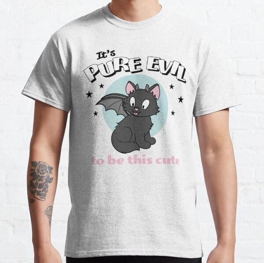 Discover Halloween Black Cat Evil but Cute 30s Style Cartoon T-shirts
