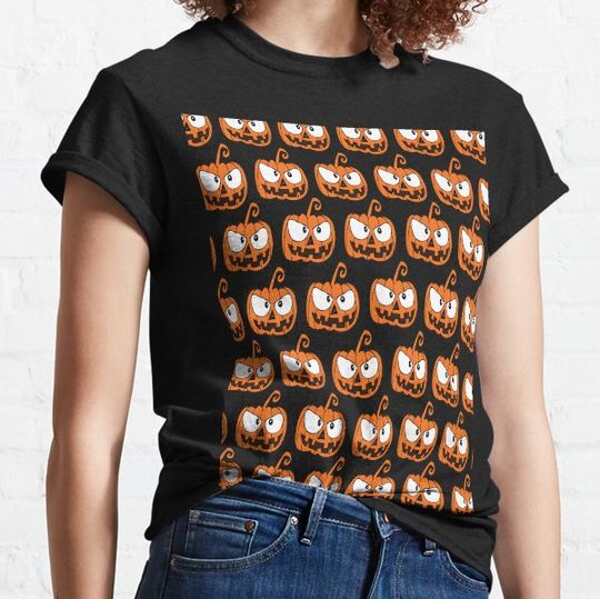 Discover Halloween Pumpkin Pattern T-shirts