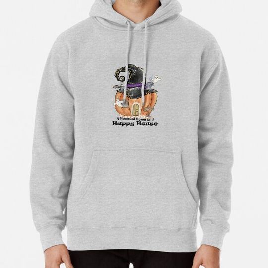 Discover Halloween a haunted home is happy house sublimation design Hoodies