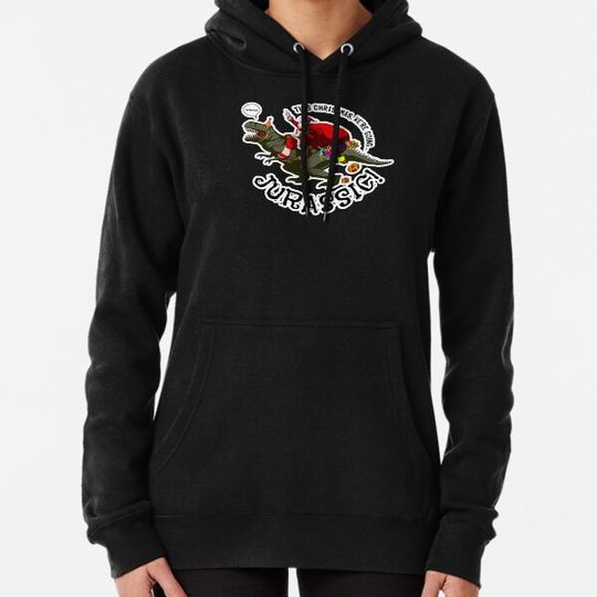 Discover dear santa just bring horses, christmas morning squad family xmas holidays - jurassic christmas, dark background version Hoodies