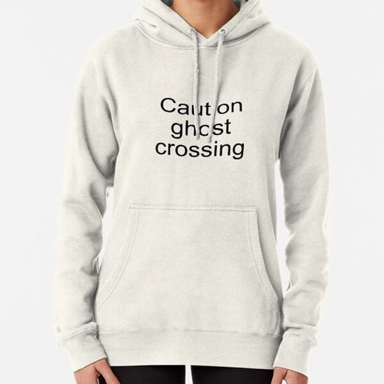 Discover Caution ghost crossing Hoodies