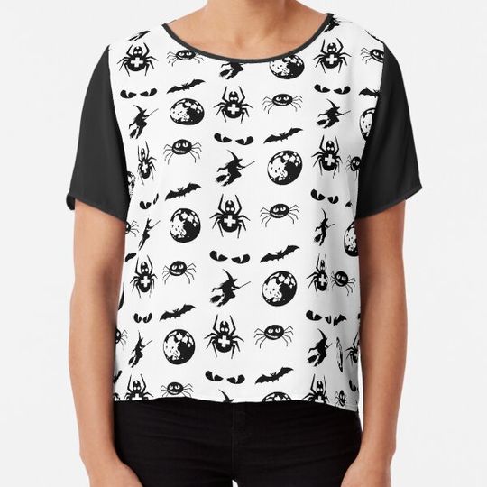 Discover Halloween stickers - spider, witch, eyes, bat, globe T-shirts