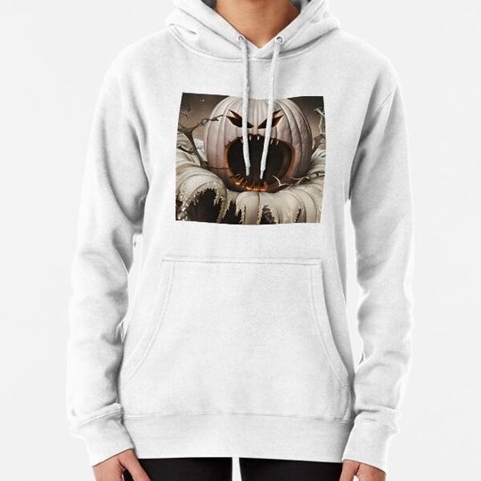 Discover Angry White Jack O Lantern Hoodies