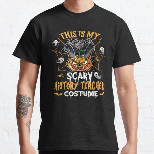 Discover This Is My Scary History Teacher Costume Halloween Funny T-shirts
