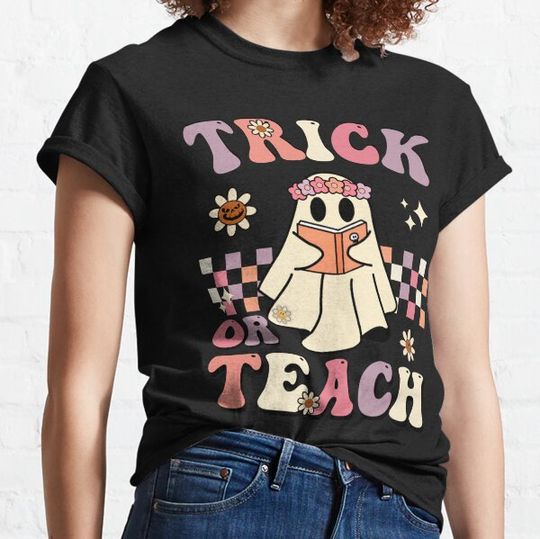 Discover Groovy Trick Or Teach Ghost T-Shirts