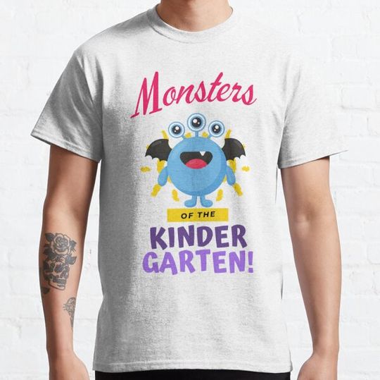 Discover Monsters Of The Kindergarten, Kindergarten Students Halloween Design 3 T-shirts