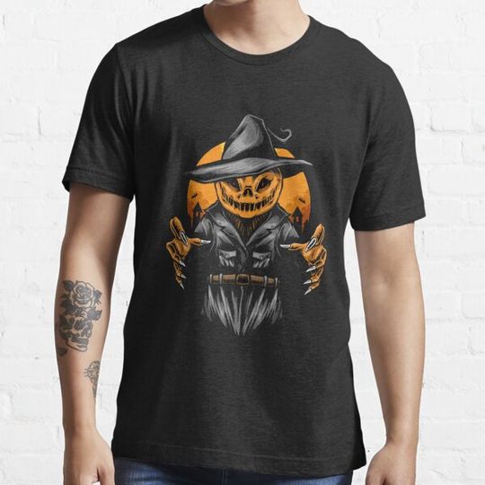 Discover Scary Halloween Scarecrow Illustration T-shirts